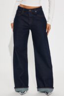 Jeans Baggy de Pierna Ancha con Cintura Ajustable