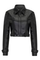 Chaqueta de Cuero Sintético Valentina con Cuello y Cinturón