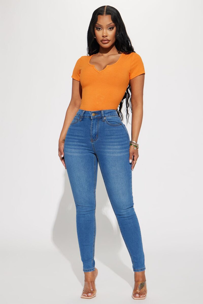 Jeans Skinny Elásticos para Curvas - Lavado Medio - Image 13