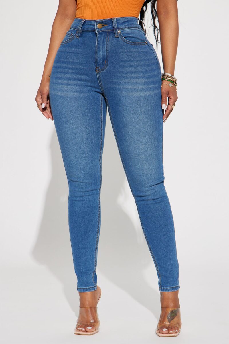 Jeans Skinny Elásticos para Curvas - Lavado Medio - Image 14