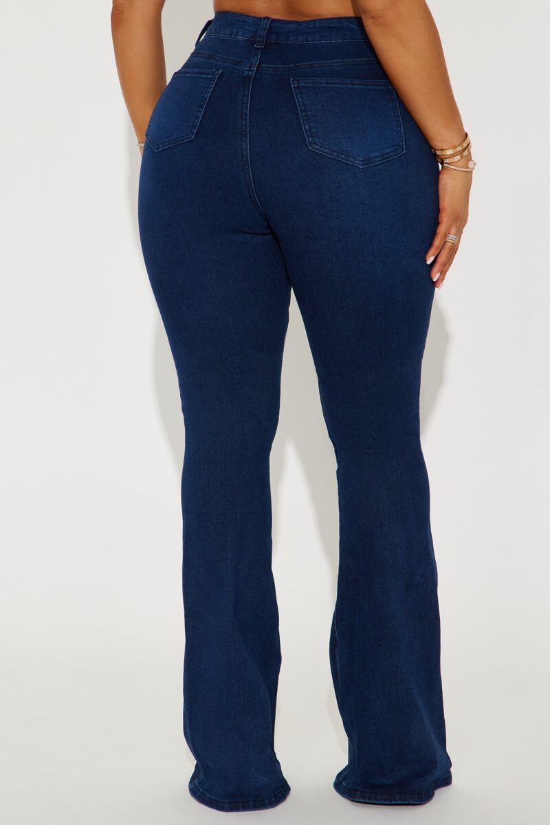 Jeans de Campana Cintura Alta - Lavado Medio - Image 3