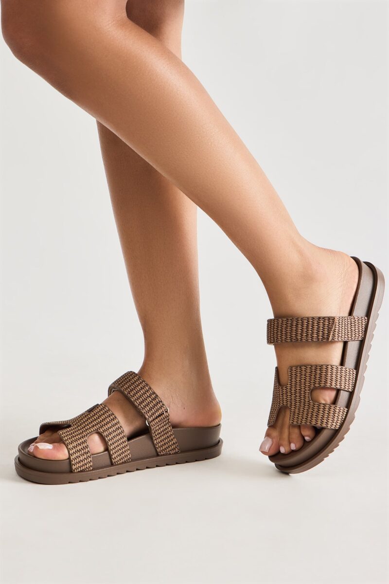 Sandalias Planas con Correas de Rafia - Rosa - Image 7