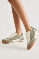 Zapatillas Deportivas Tejidas Bajas - Beige
