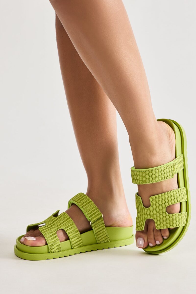 Sandalias Planas con Correas de Rafia - Rosa - Image 10