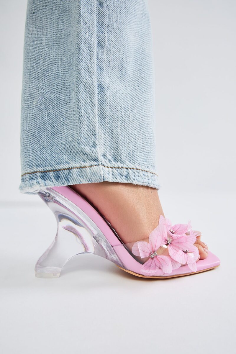 Sandalias de Cuña con Flor 3D y Punta Cuadrada - Image 3