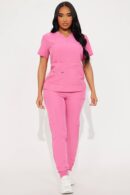 Conjunto de Uniforme Médico Elástico y Ajustado