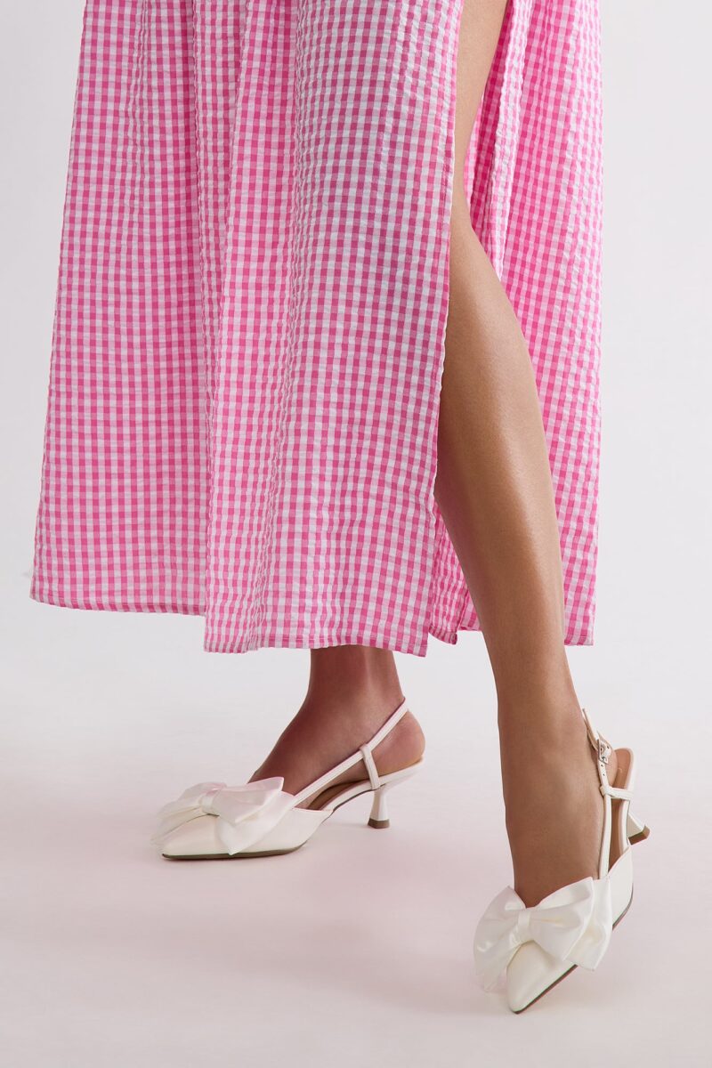 Zapatos de Tacón Bajo con Lazo de Satén y Tobillera - Image 3