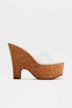 Sandalias de Corcho 'Lonnie' con Plataforma - Beige