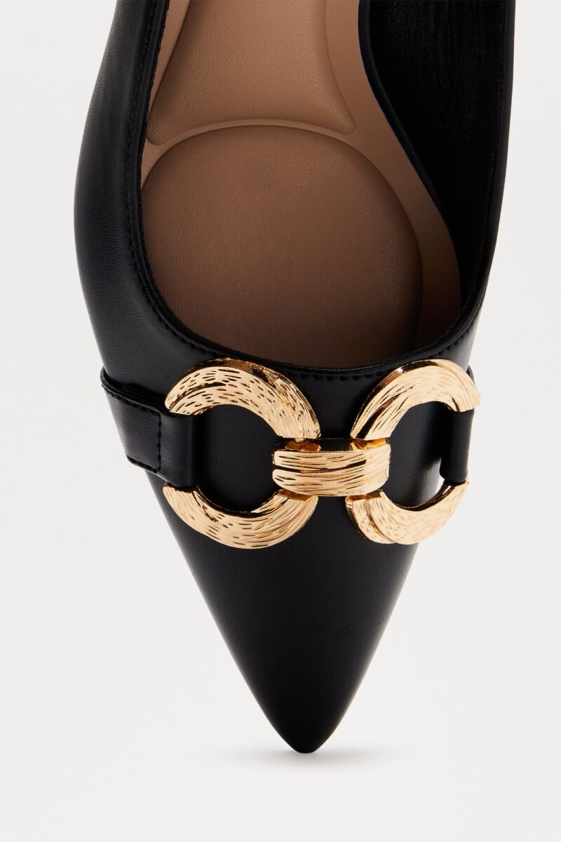 Zapatos Tipo Slingback con Detalle Metálico y Tacón Gatito - Image 2
