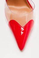 Zapatos de Tacón Stiletto con Detalle de Corazón y PVC Transparente