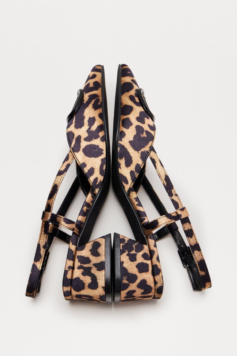 Zapatos de Tacón Gatito con Correa Trasera - Estampado Leopardo - Image 12