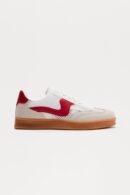 Zapatillas Bajas Deportivas con Detalles en Malla - Rojo