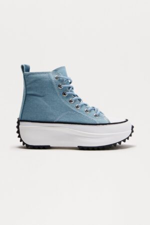 Zapatillas Altas de Corte Denim