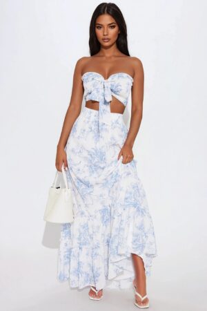Conjunto Maxi Falda y Crop Top Oasis Salvaje