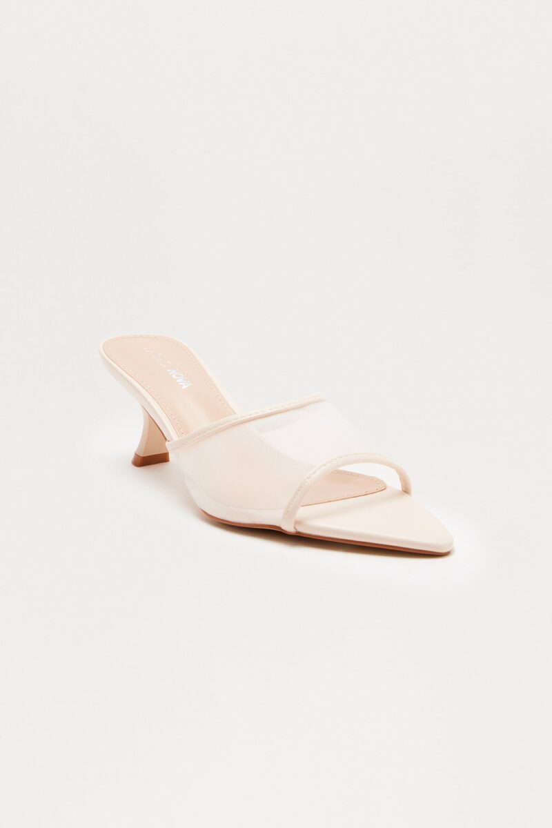 Mules con Correa de Malla y Tacón Midi - Image 7
