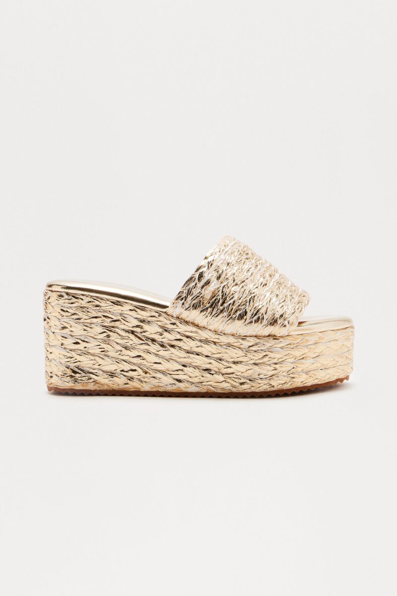 Plataformas de Yute en Dorado con Taco Alto - Image 7