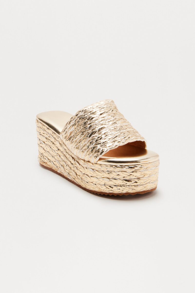 Plataformas de Yute en Dorado con Taco Alto - Image 5