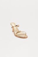 Sandalias de Tacón Aguja 3 Pulgadas - Dorado