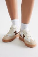 Zapatillas Bajas Deportivas con Detalles en Malla - Rojo