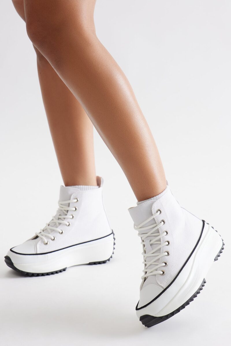 Zapatillas Altas de Corte Superior en Blanco - Image 14