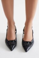 Zapatos de Tacón Gatito con Correa Trasera - Estampado Leopardo