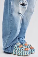 Sandalias con Plataforma y Detalle de Chevron