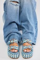 Sandalias con Plataforma y Detalle de Chevron
