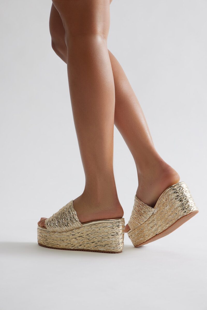 Plataformas de Yute en Dorado con Taco Alto - Image 9