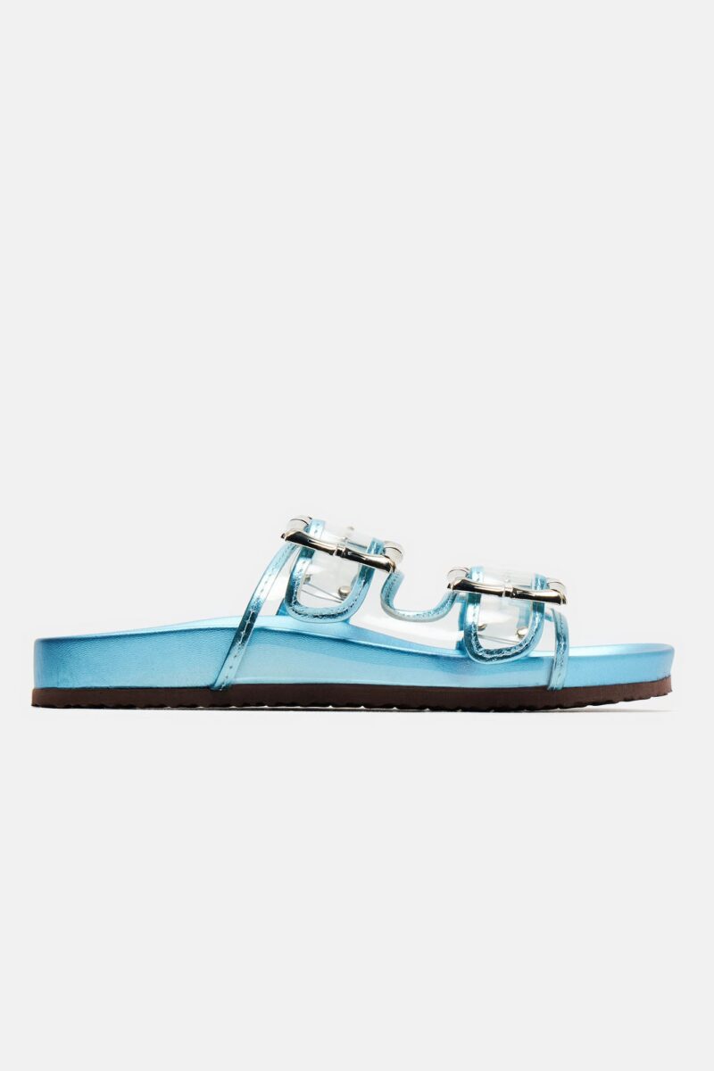 Sandalias Casual con Hebilla en Azul - Image 7