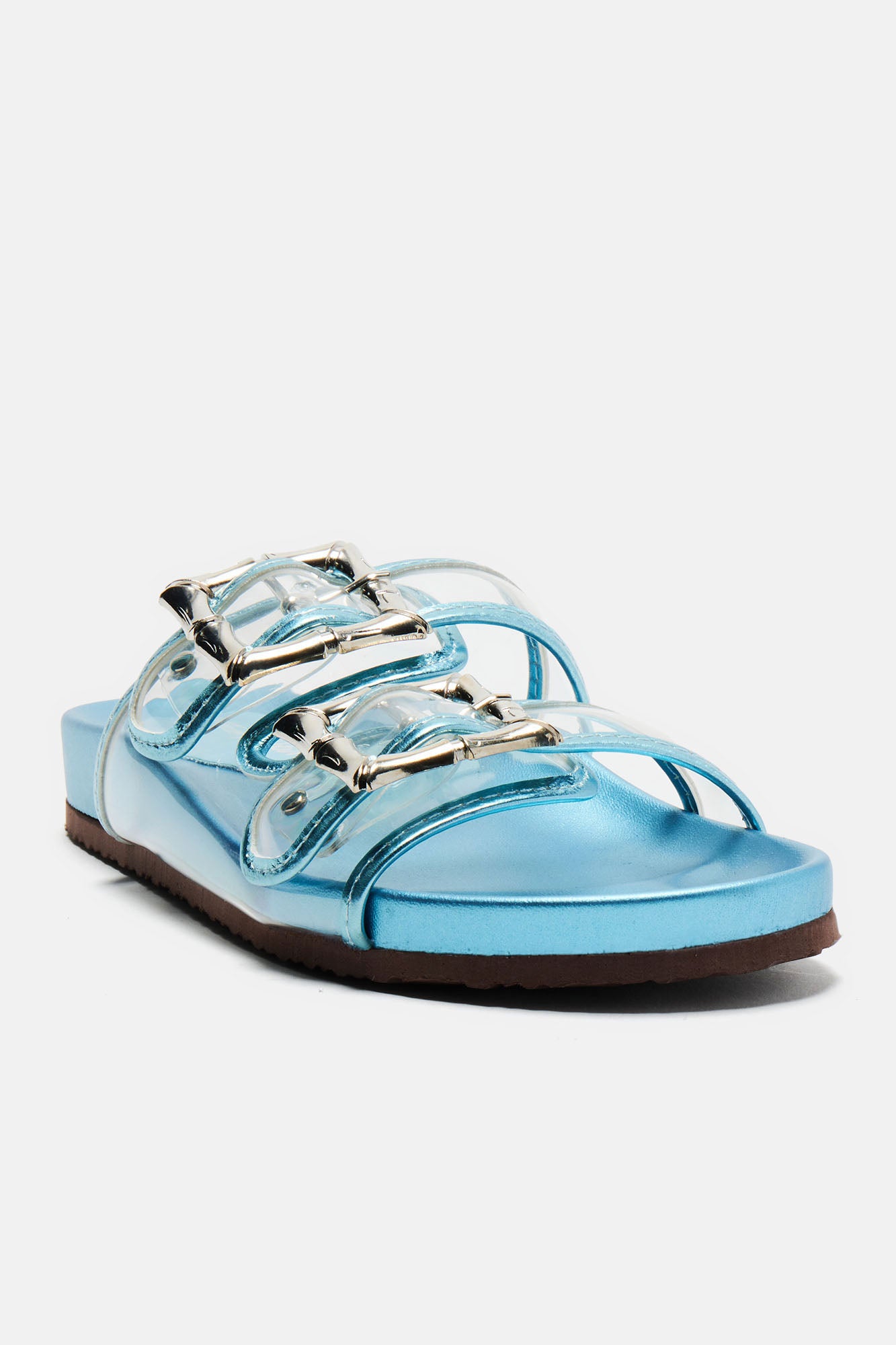 Sandalias Casual con Hebilla en Azul