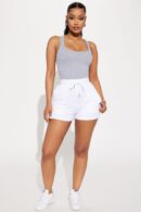 Shorts Casual de Algodón y Poliéster con Cintura Elástica
