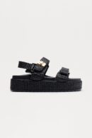 Sandalias de Plataforma en Rafia - Beige