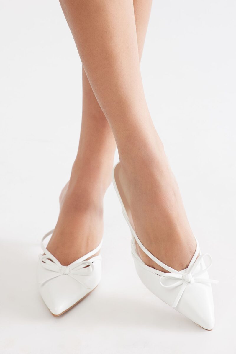 Zapatos de Tacón Medio con Detalle de Moño - Negro - Image 7