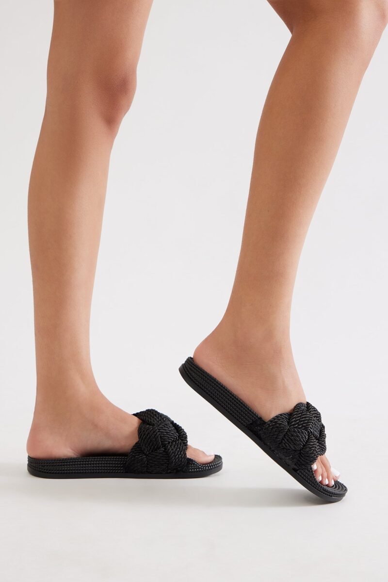 Sandalias Planas Trenzadas con Diseño Slip On - Image 2