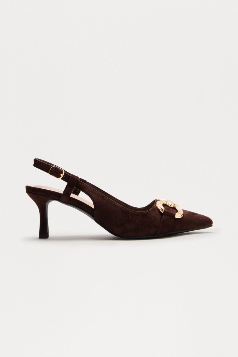 Zapatos Tipo Slingback con Detalle Metálico y Tacón Gatito - Image 10
