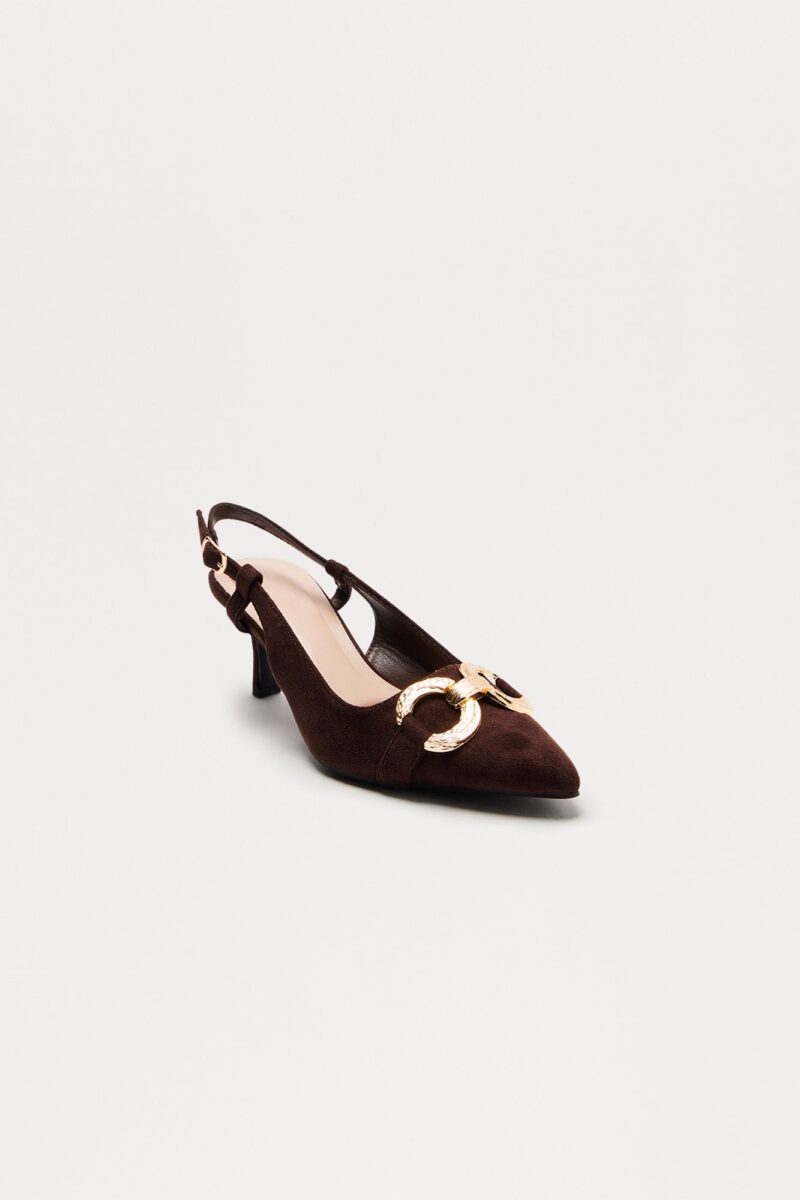 Zapatos Tipo Slingback con Detalle Metálico y Tacón Gatito - Image 6