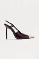 Zapatos de Tacón Fino y Correa Trasera en Nude