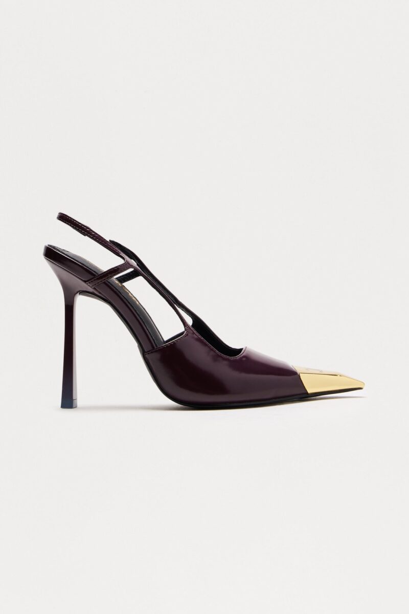 Zapatos de Tacón Fino y Correa Trasera en Nude - Image 5