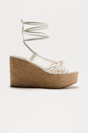 Sandalias de Cuña Envoltura de Yute en Plataforma