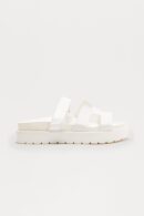 Sandalias de Plataforma Baja en Blanco
