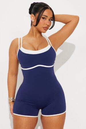 Romper Deportivo Bicolor con Cuello Redondo y Sin Mangas