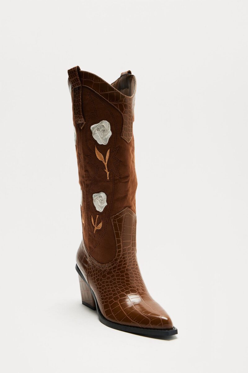 Botas de Vaquero Altas con Estampado Floral - Image 7