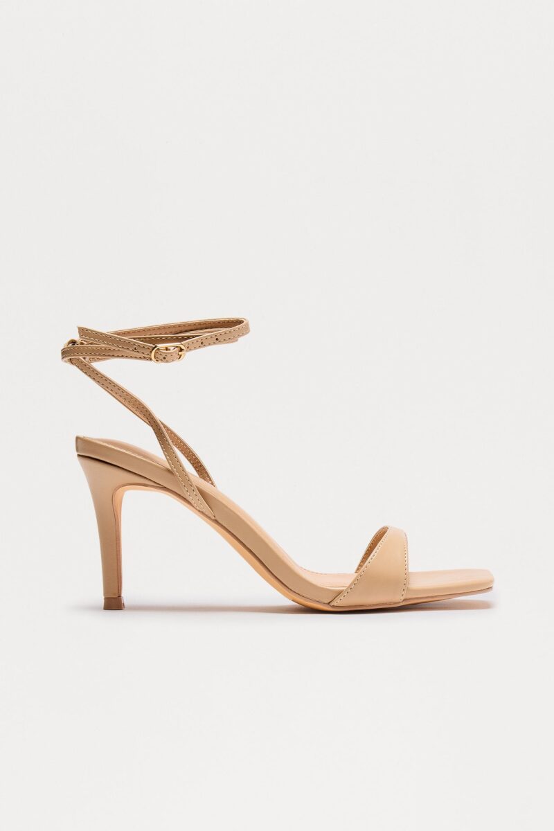 Sandalias de Tacón Cuadrado con Correa al Tobillo - Dorado - Image 7