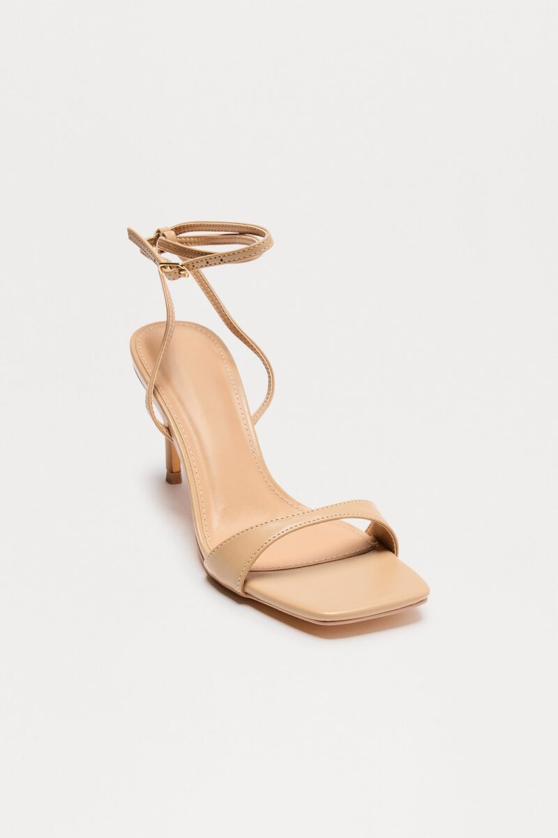 Sandalias de Tacón Cuadrado con Correa al Tobillo - Dorado - Image 8