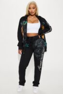 Pantalones Anchos con Diseño de Tigres y Cordón Ajustable