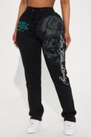 Pantalones Anchos con Diseño de Tigres y Cordón Ajustable