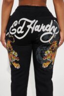 Pantalones Anchos con Diseño de Tigres y Cordón Ajustable