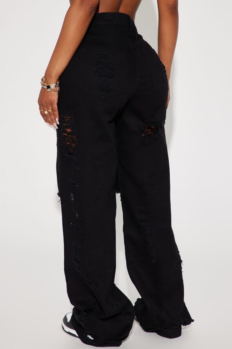 Jeans Baggy Rotos y Desgastados con Pretina Doblada - Image 3