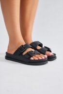 Sandalias Casual de Hebilla en Tono Nude