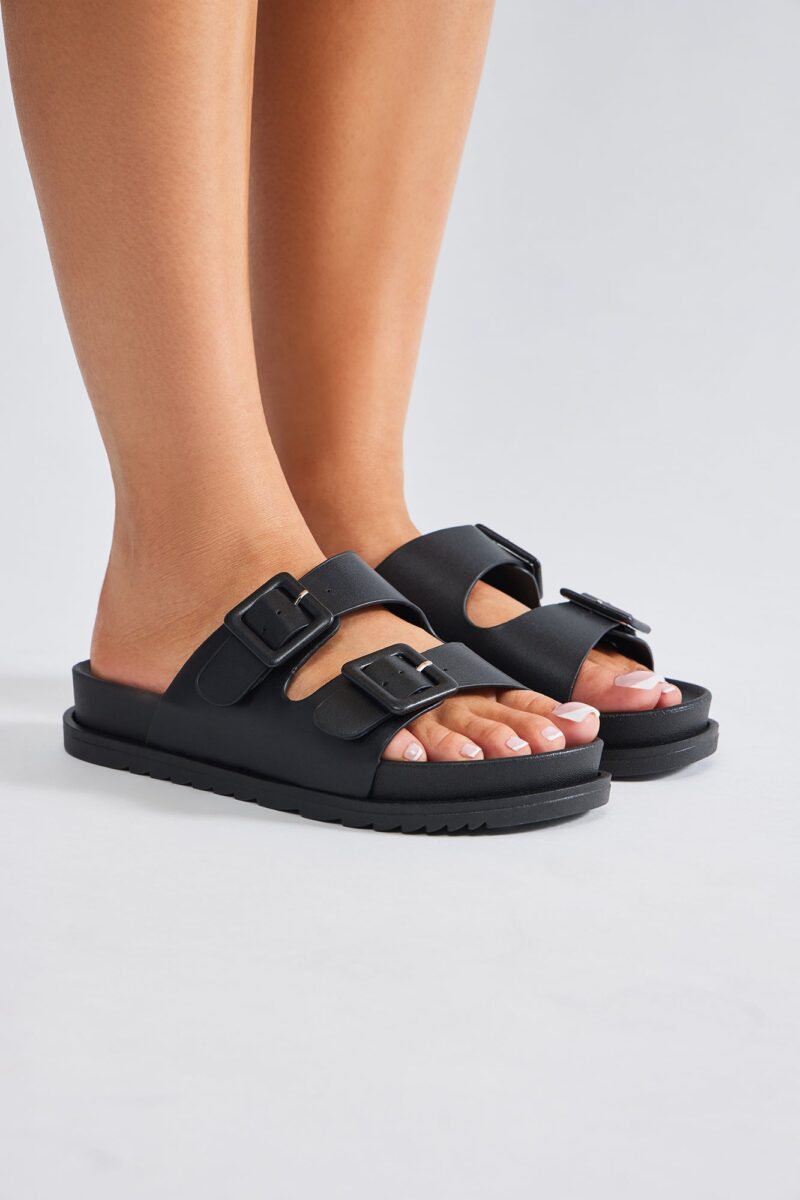 Sandalias Casual de Hebilla en Tono Nude - Image 3